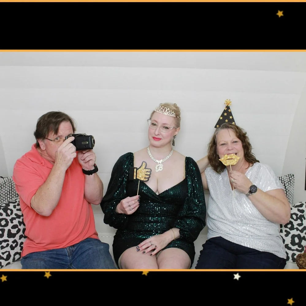 39-Piece Paper Cardstock Photo Booth Props - Mouths & Classic Black & Gold Stick